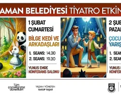 Karaman Belediyesi, çocuklar için bu hafta sonu ücretsiz tiyatro etkinliği düzenliyor.