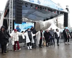 Kar üstünde horon şov