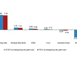 Aylık en yüksek reel getiri külçe altında oldu