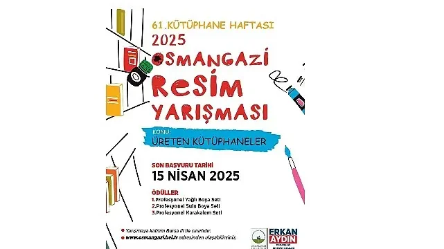 Osmangazi Belediyesi’nden ‘Üreten Kütüphaneler’ konulu resim yarışması