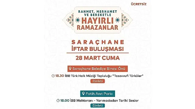 Saraçhane’de İftar ve Dinleti Programı