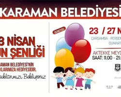 Karaman Belediyesi’nden çocuklara 23 Nisan hediyesi