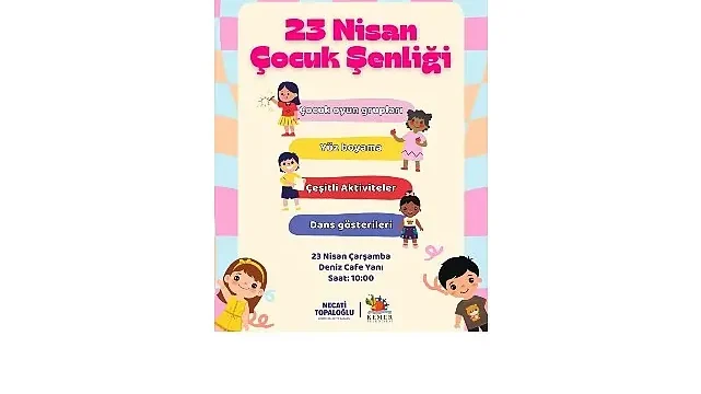 Kemer Belediyesi’nden 23 Nisan Çocuk Şenliği