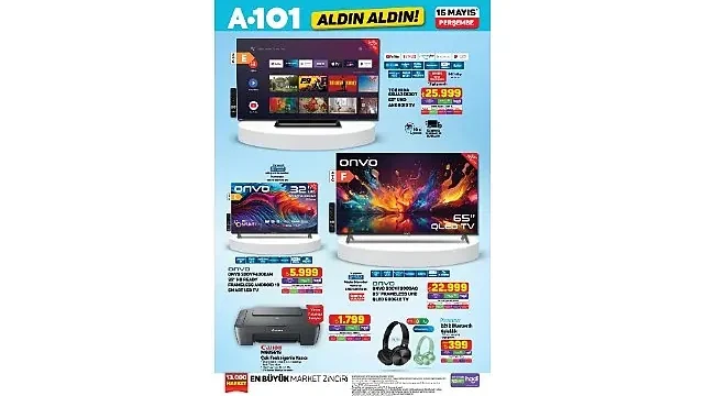 15 Mayıs’ta A101’de Elektronik ve Ev Ürünleri Satışa Sunuluyor