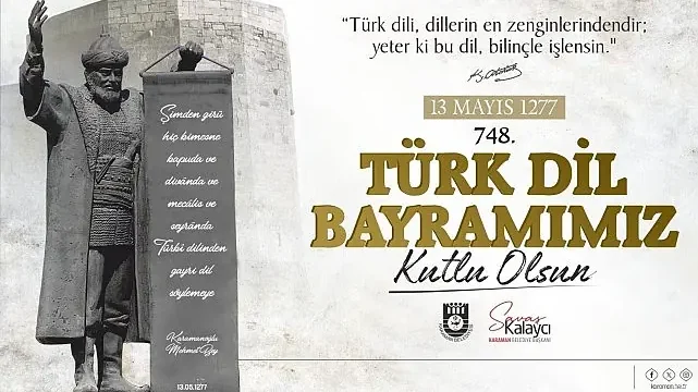 Belediye Başkanı Savaş Kalaycı’nın Türk Dil Bayramı ve Yunus Emre’yi Anma Etkinlikleri Mesajı