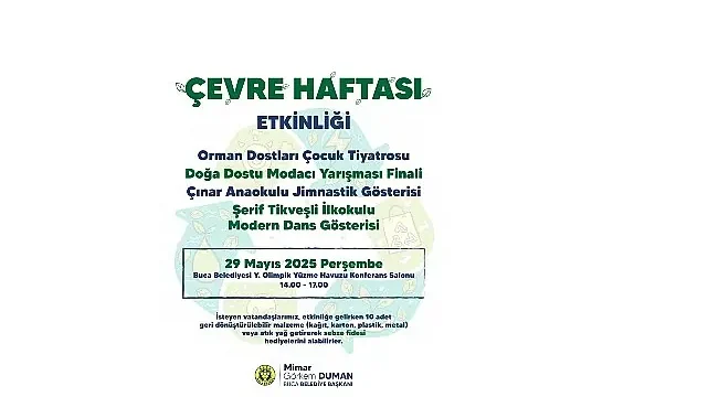 Buca’da Çevre Haftası Dolu Dolu Geçecek