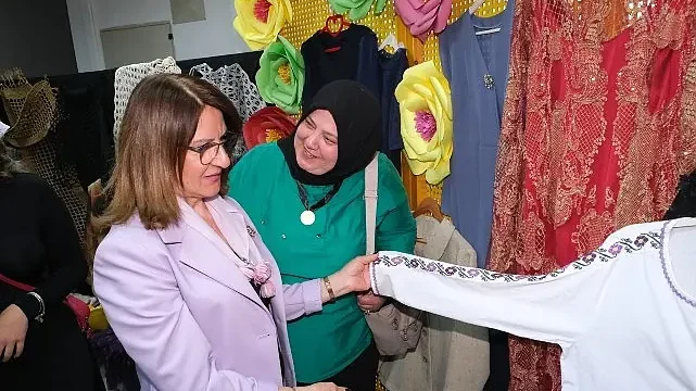 Çalılı kadınlar el emeklerini sergiledi
