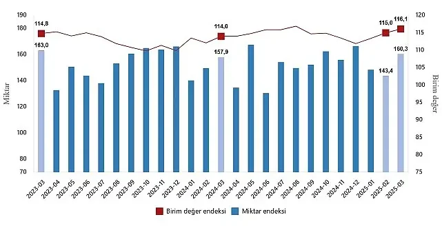 Dış Ticaret Endeksleri, Mart 2025