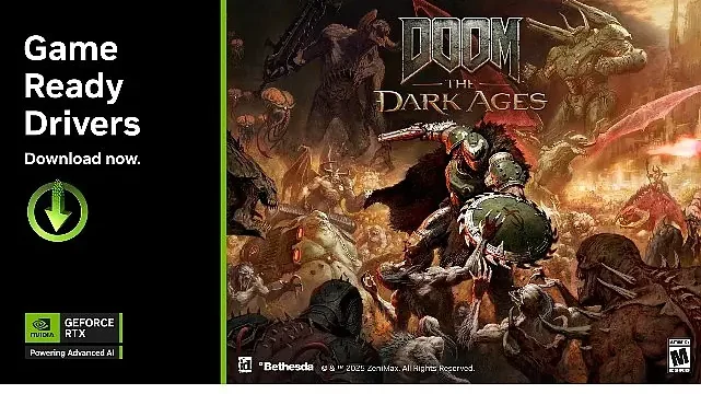 DOOM: The Dark Ages için GeForce Game Ready Sürücüsü Yayınlandı
