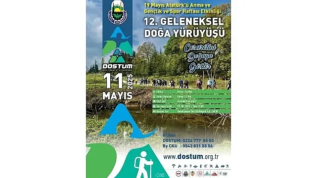 İnegöl Belediyesi’nden 19 Mayıs Doğa Yürüyüşü etkinliğine davet
