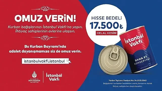 İstanbul Vakfı’nın Kurban Bağışı Kampanyası Başladı