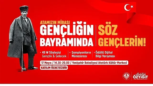 Yenişehir Belediyesi 19 Mayıs’ı gençlerin fikirleriyle kutlayacak
