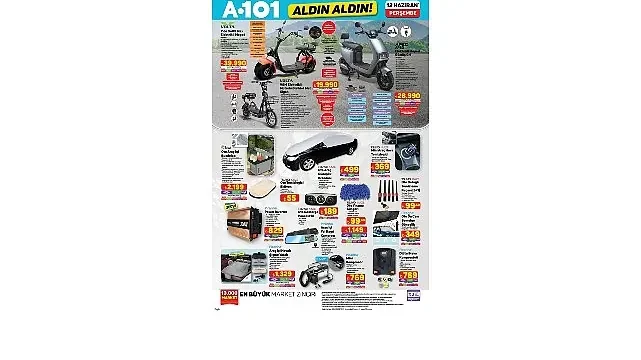 12 Haziran’da A101’de Moped Ürünleri Satışta