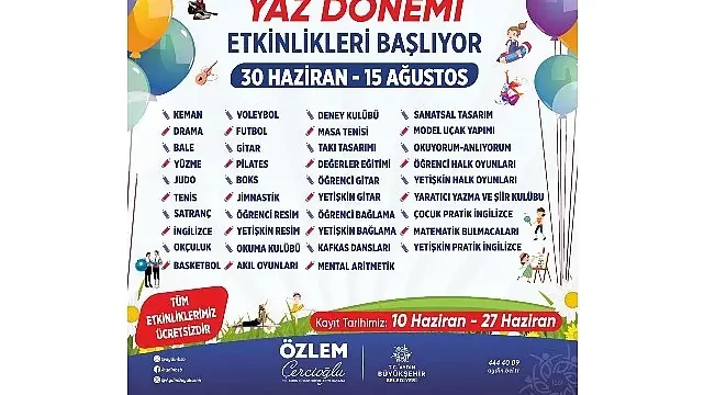 Başkan Çerçioğlu ile Aydınlı Çocuklar Yaz Tatilinde Eğlenirken Öğrenecek