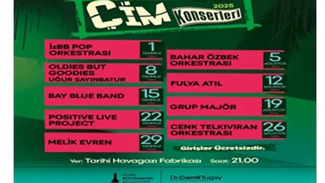 Çim Konserleri 1 Temmuz’da başlıyor