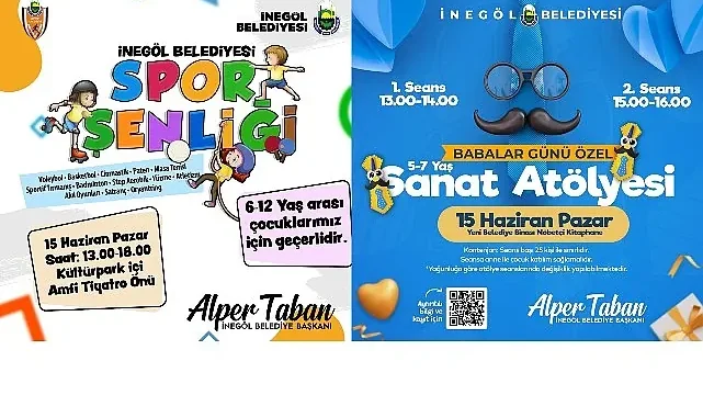 İnegöl Belediyesi’nden Babalar Gününde İki Ayrı Etkinlik