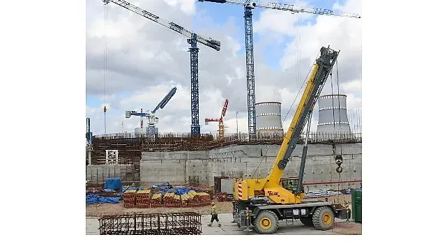 Leningrad NGS-2’nin 4’üncü Güç Ünitesinin Sahasında Güvenlik Binasının Temel Betonlama İşlemi Tamamlandı