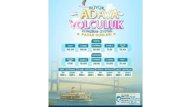 “Mehtap Turları” ve “Büyük Adaya Yolculuk” başlıyor