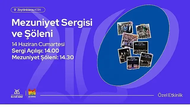 Mezuniyet Sergisi ve Şöleni, 14 Haziran Cumartesi Günü Zeytinburnu Kültür Sanat’ta!