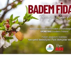 Nevşehir Belediyesi’nden Ücretsiz Badem Fidanı Dağıtımı
