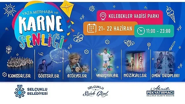 Selçuklu Belediyesi’nden Çocuklara Özel Karne Şenliği
