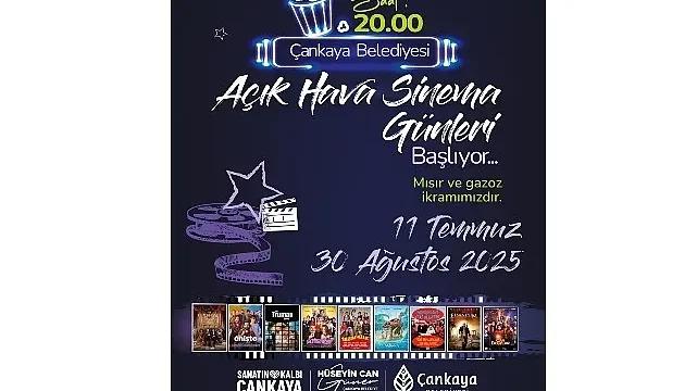 Çankaya’da “Açık Hava Sinema Günleri” başlıyor