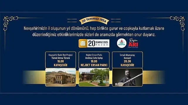 Nevşehir Belediyesi Gururla Sunar; Üçü Bir Arada