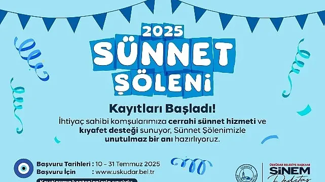 Üsküdar Belediyesi ‘2025 Sünnet Şöleni’ Kayıtları Başladı