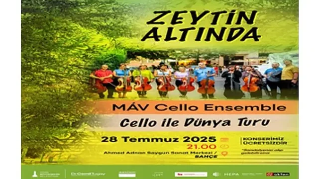 Zeytin Altında konserleri MAV Cello Ensemble ile başlıyor