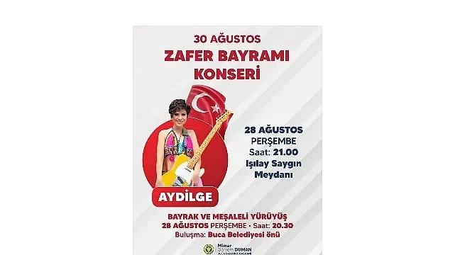 Buca Zafer Bayramı’nı Aydilge konseriyle kutlayacak