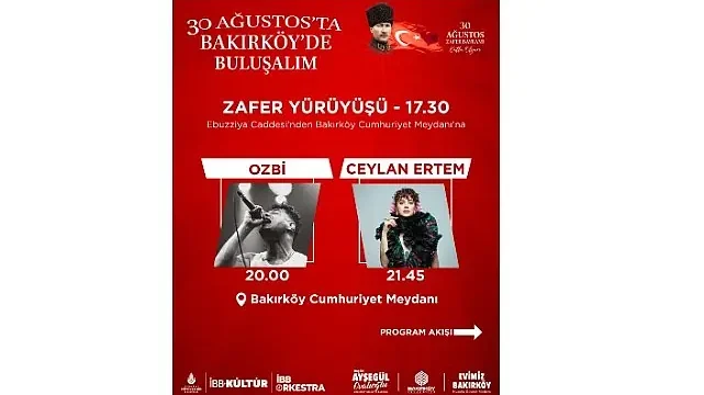 Büyük Zafer Bakırköy’de kutlanacak