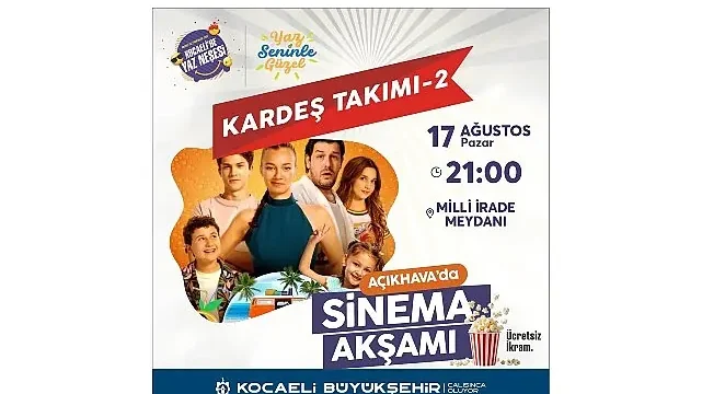 Büyükşehir’le açık havada sinema keyfi bir başka