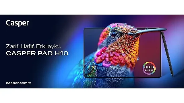 Casper’dan mobil üretkenlikte yeni dönem:  OLED ekran ve ultra hafiflik – Casper PAD Tablet