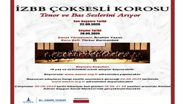 İzmir Büyükşehir Belediyesi’nden korist, tenor ve bas korist alımı