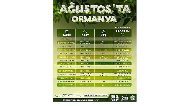 Ormanya ve Kuzuyayla’nın keşif dolu Ağustos takvimi