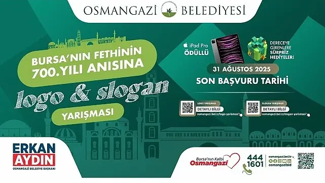 Osmangazi Belediyesi’nden fethin 700’üncü yılına özel logo ve slogan yarışması