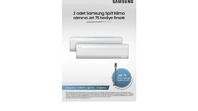 Samsung WindFree™ Split Klimalarda 2’li alımda JET 75 Dikey süpürge hediye!