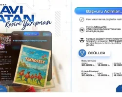 TEKNOFEST Mavi Vatan Resim Yarışması ile Minik Eller,   Büyük Hayallere Yelken Açıyor!