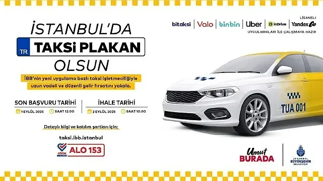 Uygulama Bazlı Taksi İçin Yeni İhale 2 Eylül’de