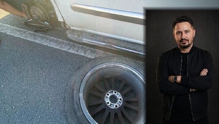 DJ Mahmut Görgen Ölümden Döndü! Seyir Halindeki Aracın Tekeri Fırladı